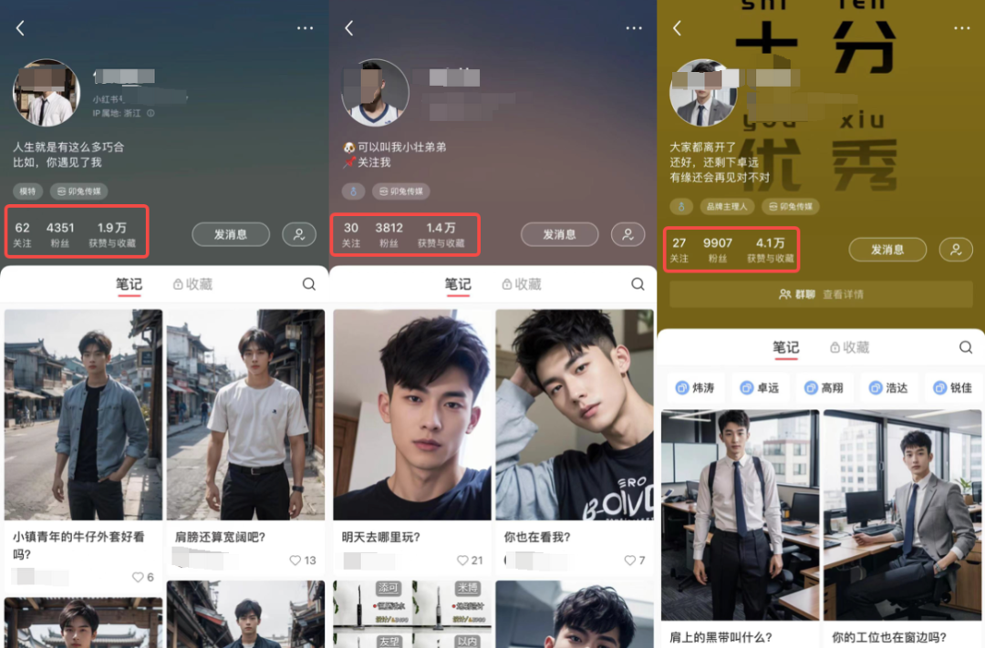 小红书“AI帅哥”玩法揭秘，万粉账号月入两三万！