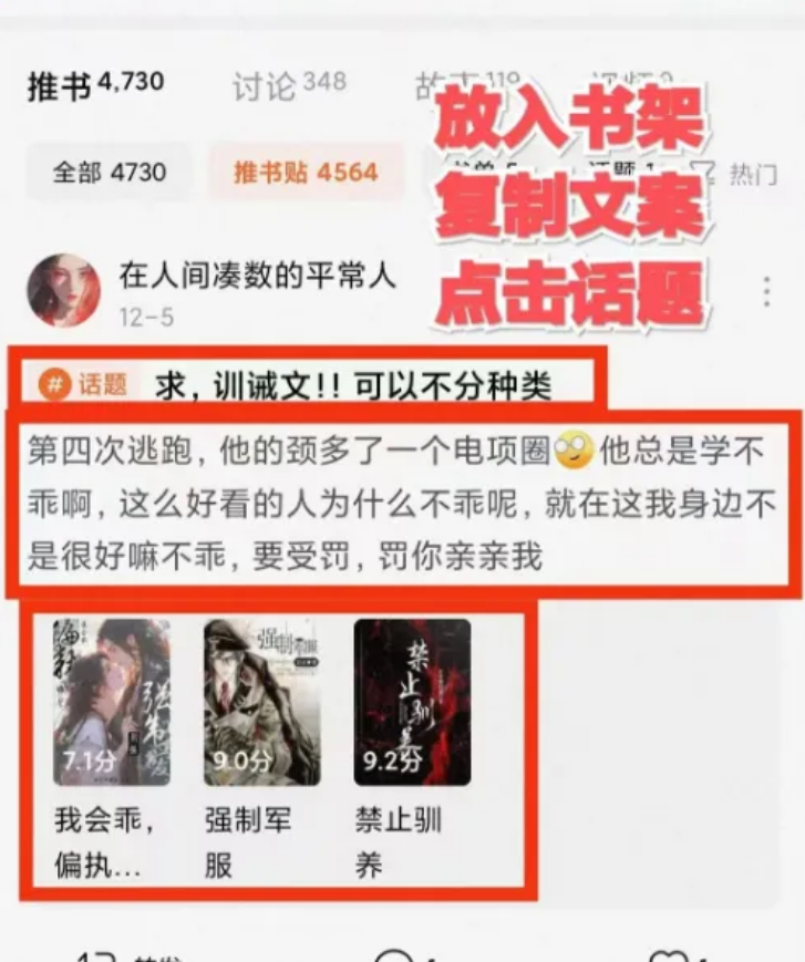 小说推文新玩法：评论区种草，新手也能轻松搬砖变现！