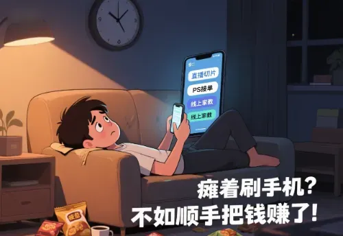 瘫沙发刷手机？这5个零门槛兼职，我连眼皮都懒得抬就赚了！