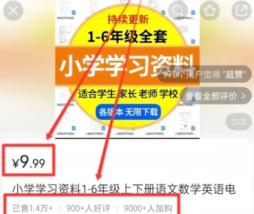 9.9的小学资料爆赚14万,小红书虚拟店铺项目大有可为!