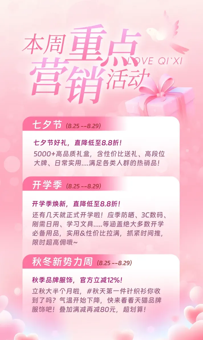 8月底联盟活动攻略 七夕开学季新风潮热门活动 大淘客手把手教你选品大卖技巧