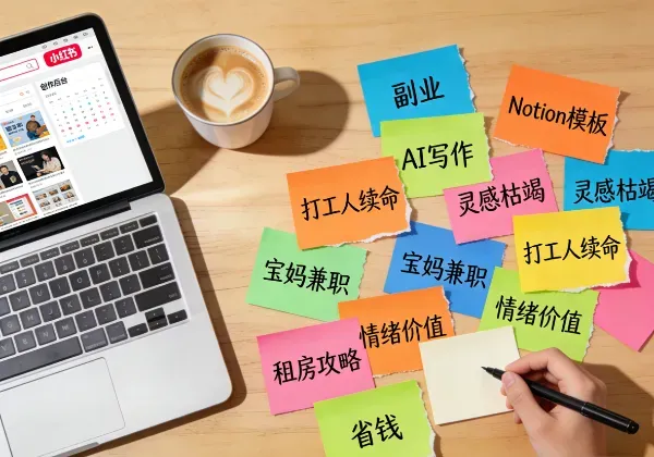 小红书卖知识库第N天，我发现流量的秘密藏在搜索框的联想词里