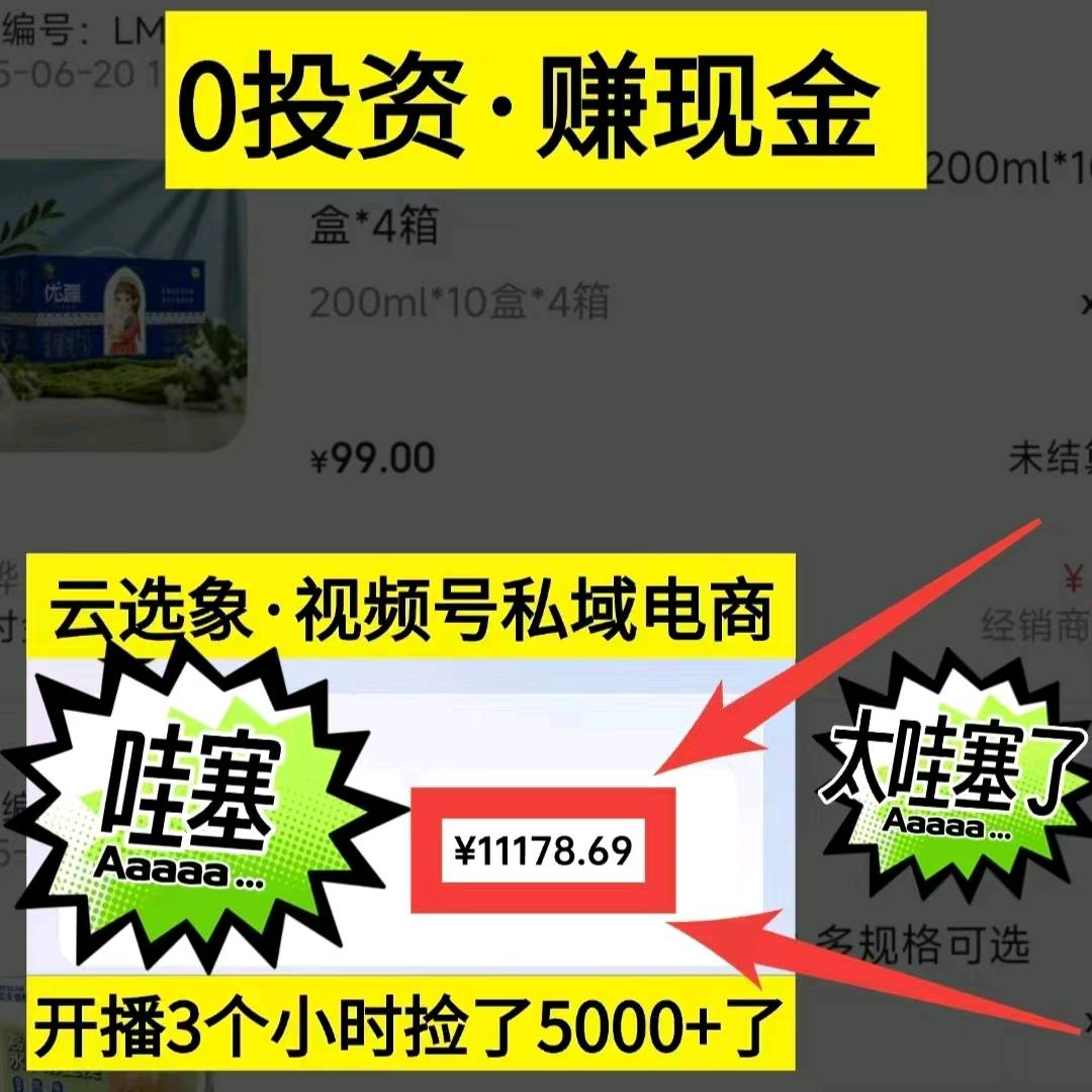 微信视频号 橱窗带货 0投资 