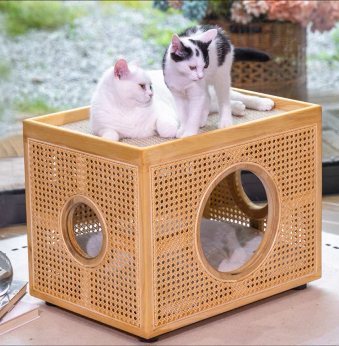 实木猫窝猫爬架，狗窝，支持实木定制