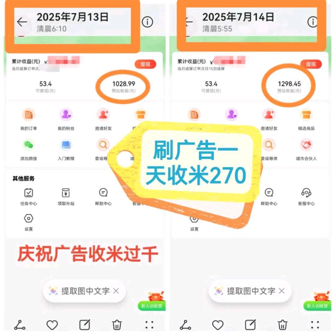 看广告收益
