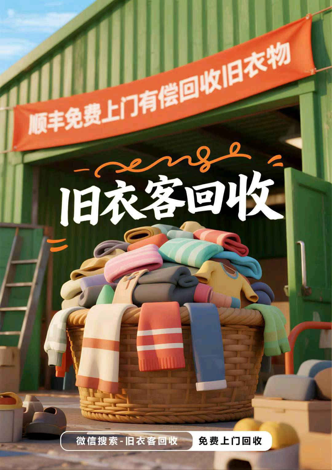 旧衣服，旧家电，上门回收