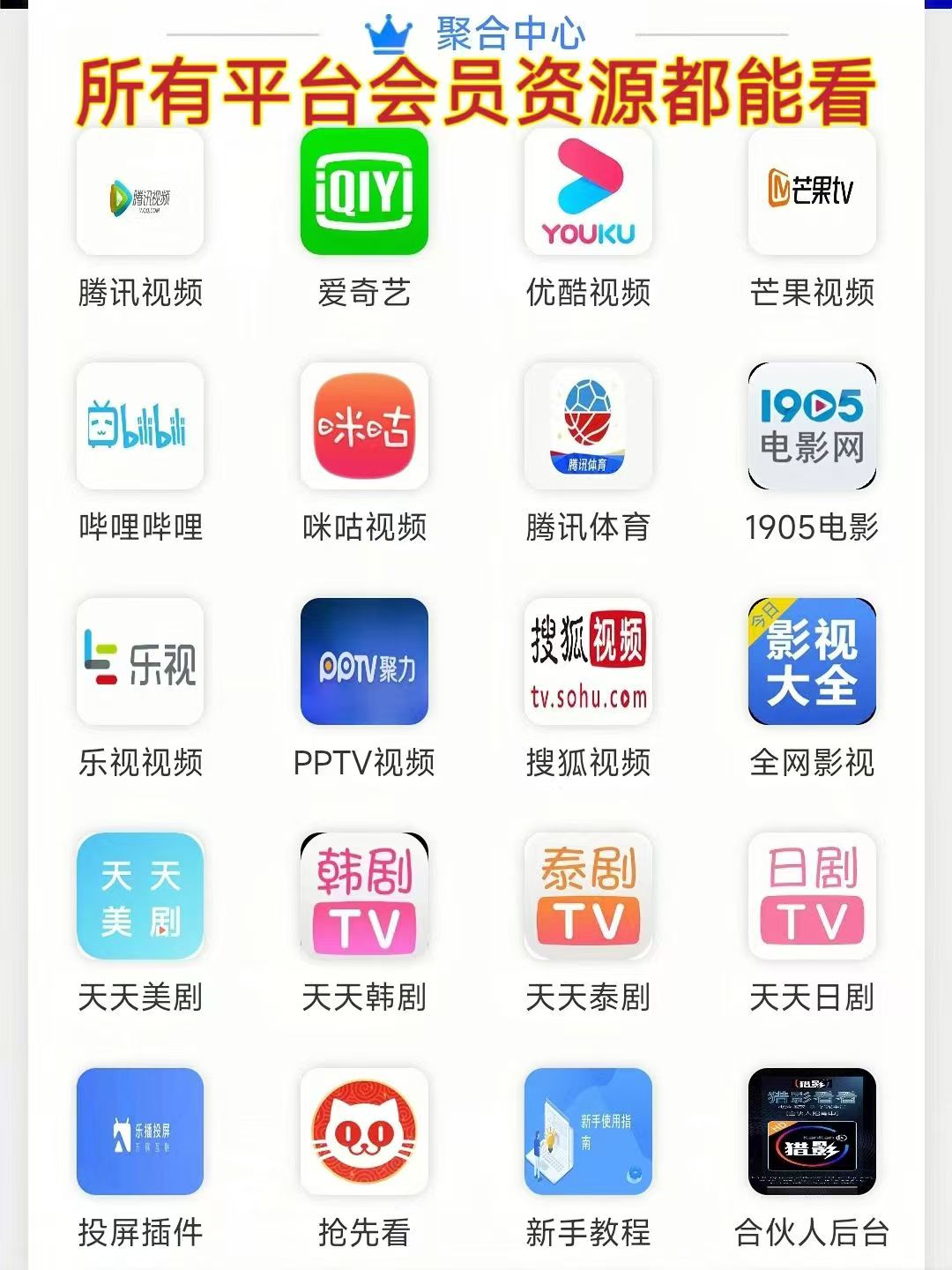 低成本开影视会员，拿货0.5元，卖39.9一年的会员，爱奇艺腾讯等数十个平台
