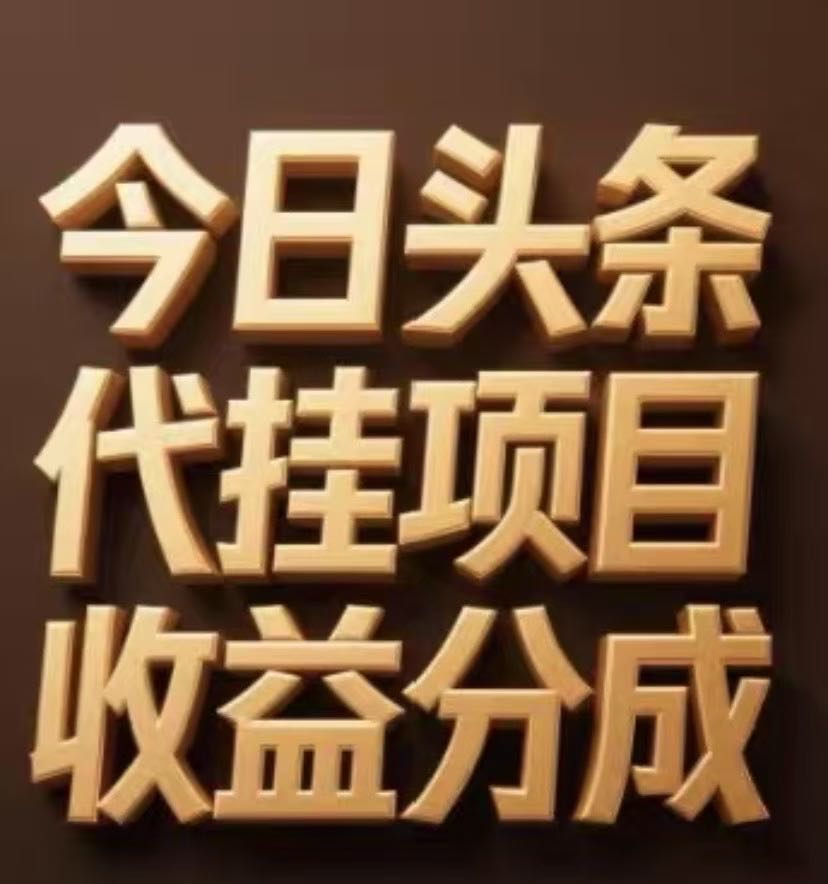 今日头条代运营 我出视频你发布 合作模式5/5分