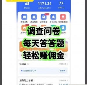 海外问卷，日结，不收费项目，分成模式！