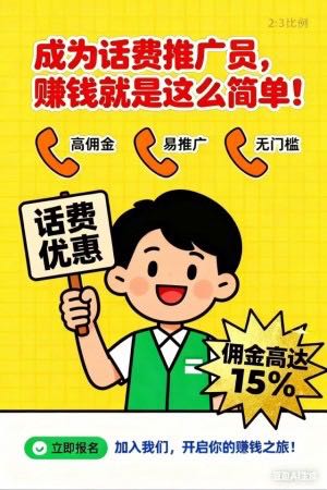 招募话费优惠充值推广员，一手源头