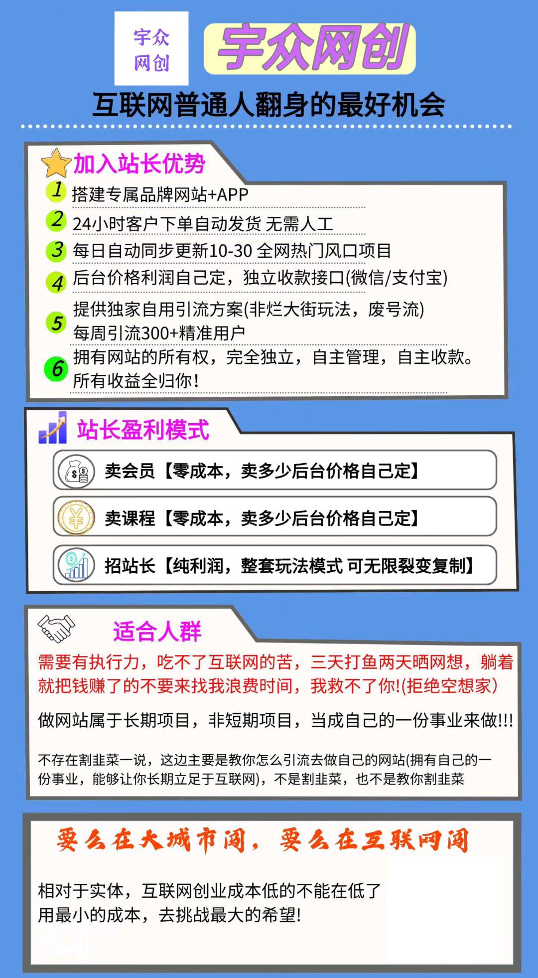 你还再找项目？做项目不如卖项目，长期稳定，资源站找合伙人，咨询送10个实操项目