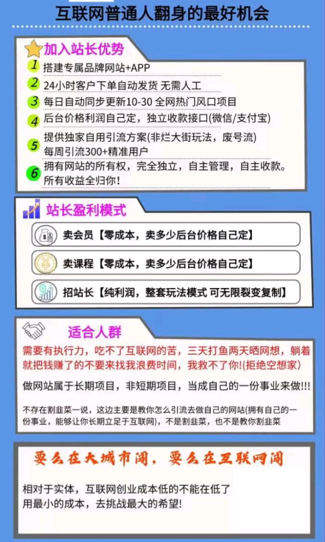 不要再做项目了，做项目不如卖项目，长期稳定，资源站找合伙人，咨询送资源站会员权限