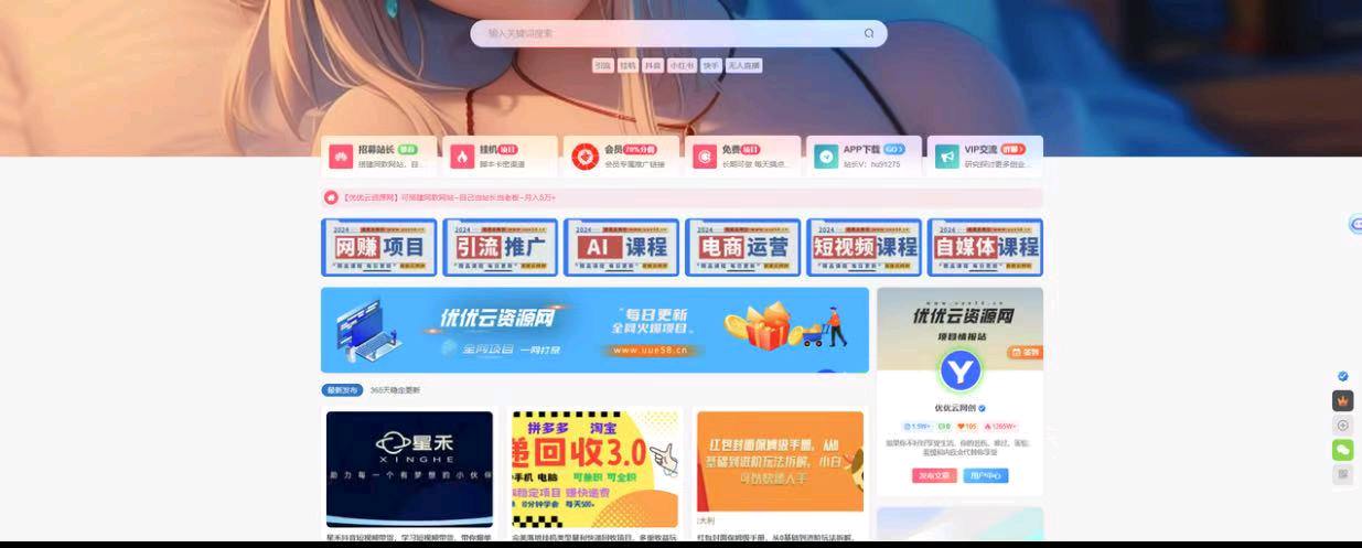 互联网项目整合网站招合伙人添加免费送2个实操项目