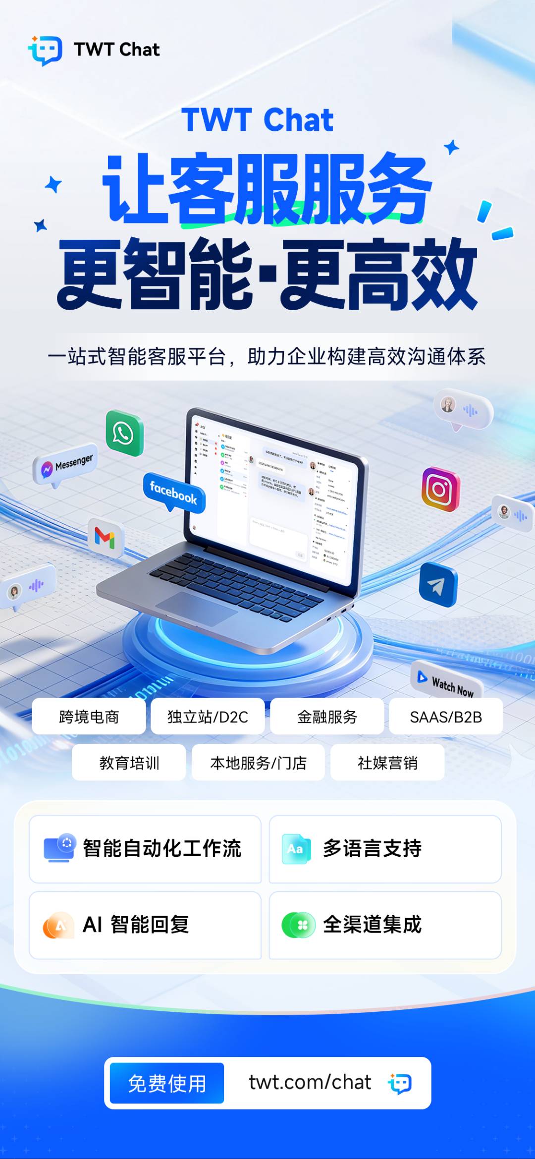 TWT Chat智能客服系统推广