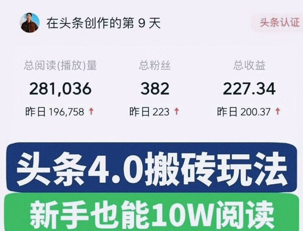 2026Ai新今日头条搬砖玩法