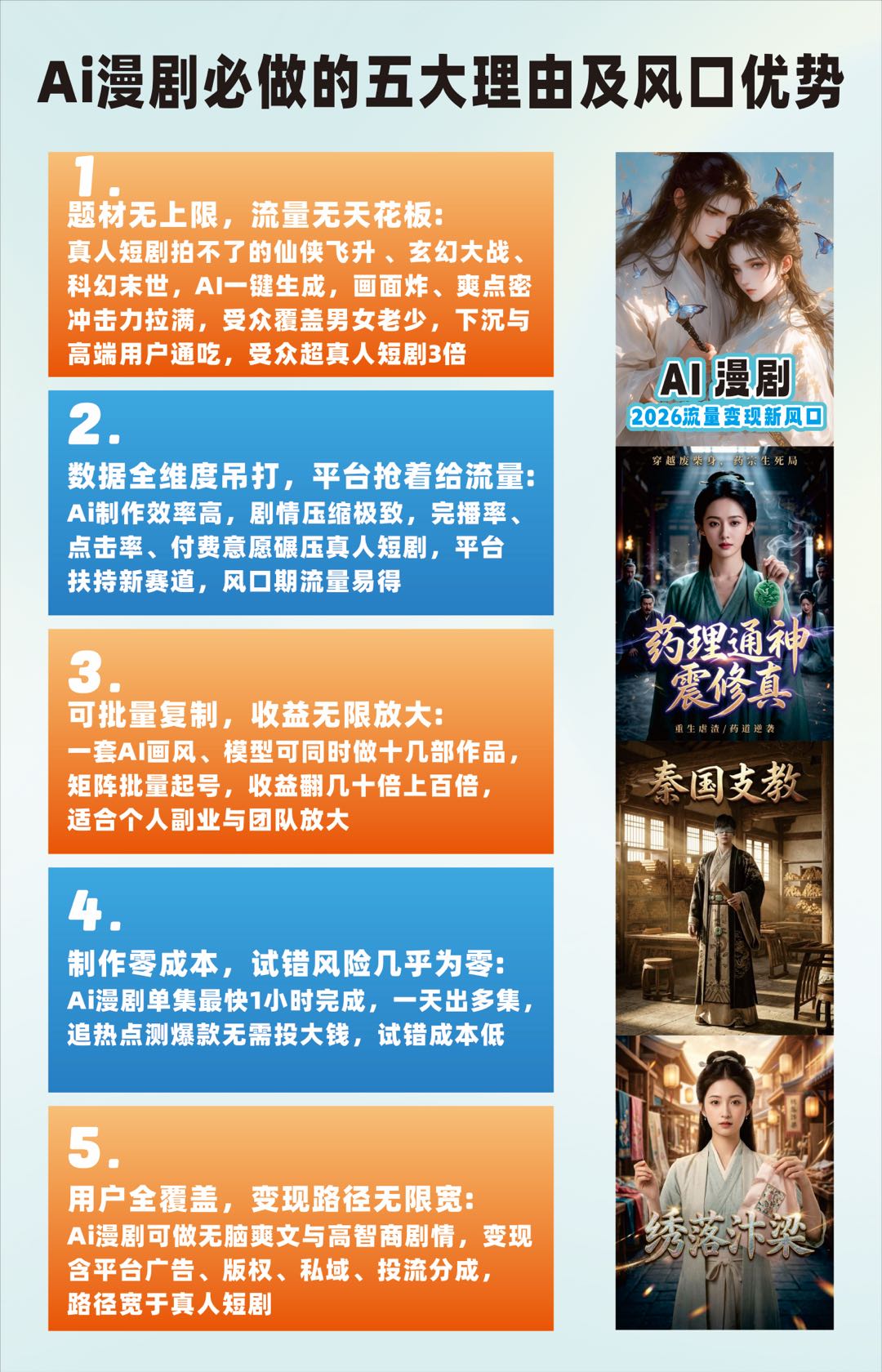 AI漫剧项目，看漫剧广告得收益，单价利润500-800+，抖音平台结算收益有保障