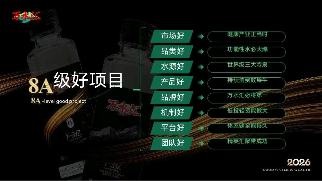 双迪万水汇富氢水项目，全国诚招各级代理商