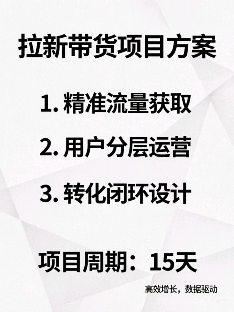  视频带货项目合作招募