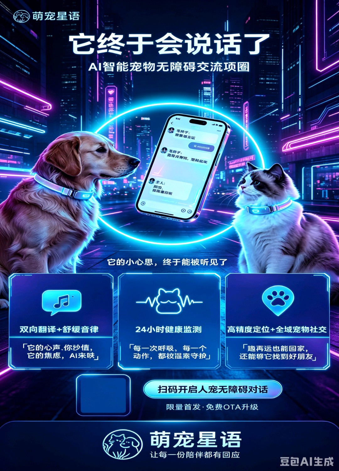 AI智能宠物项圈，推广佣金500~1500