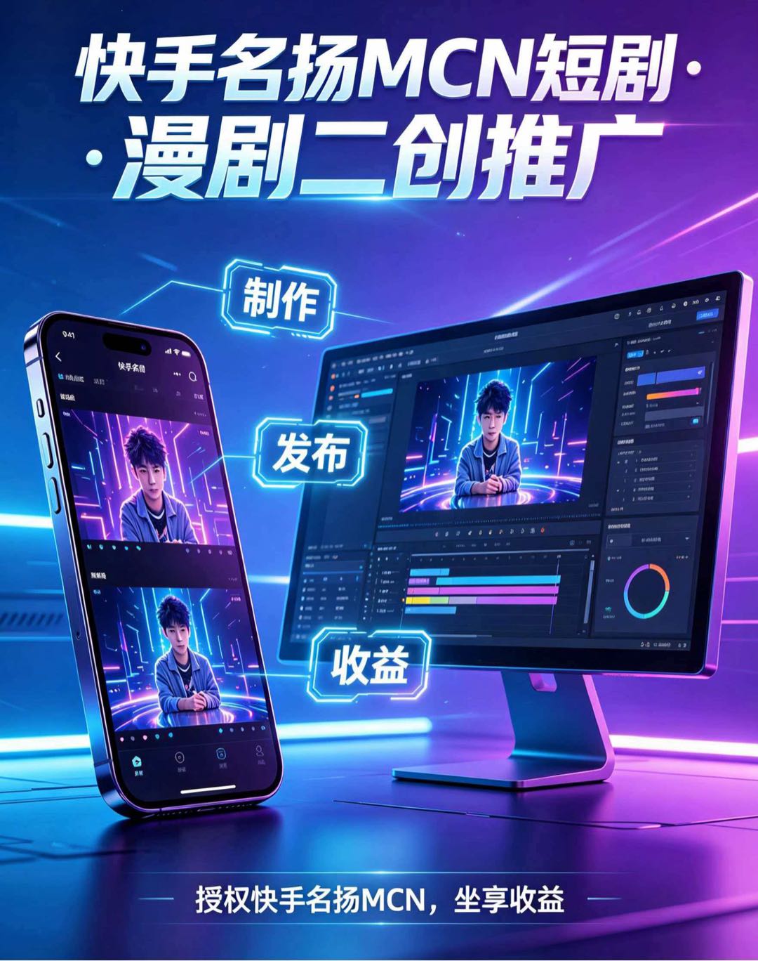 快手短剧推广 荧光计划 