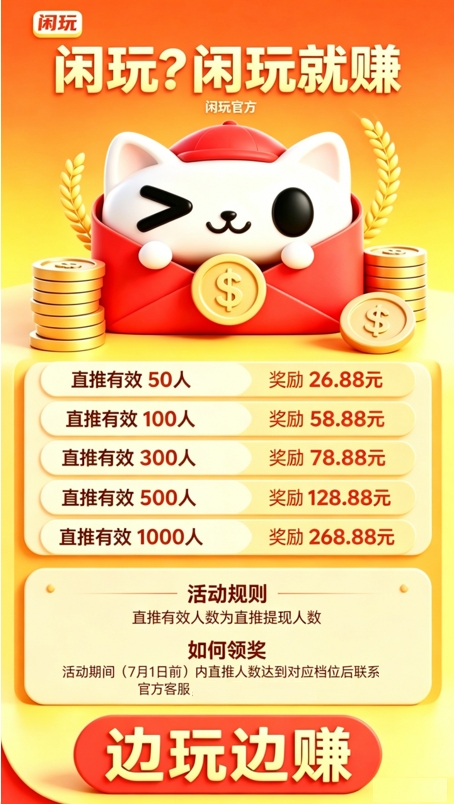 闲玩团长招募，新平台红利期，全国可做！