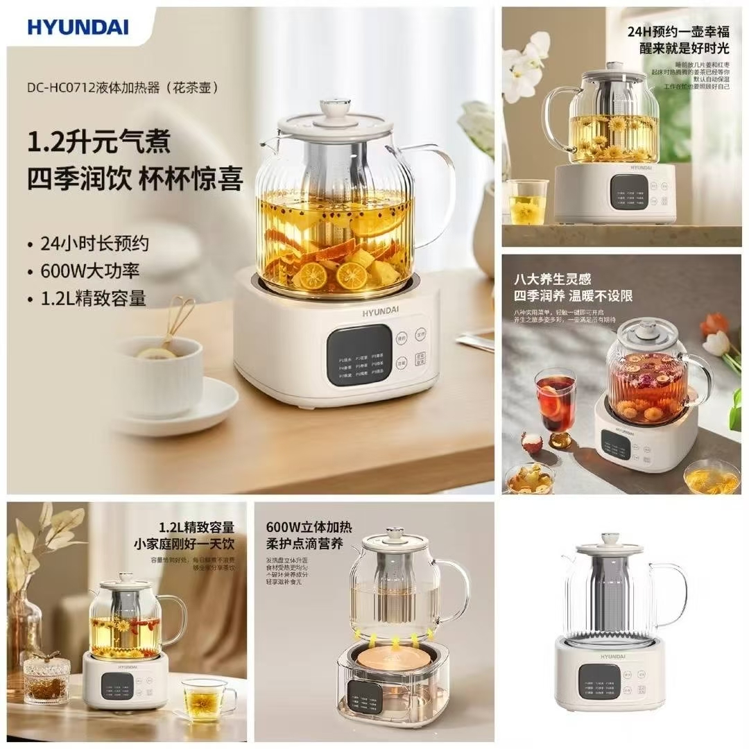 HYUNDAI花茶壶
带304不锈钢茶滤
独家包销全国可控