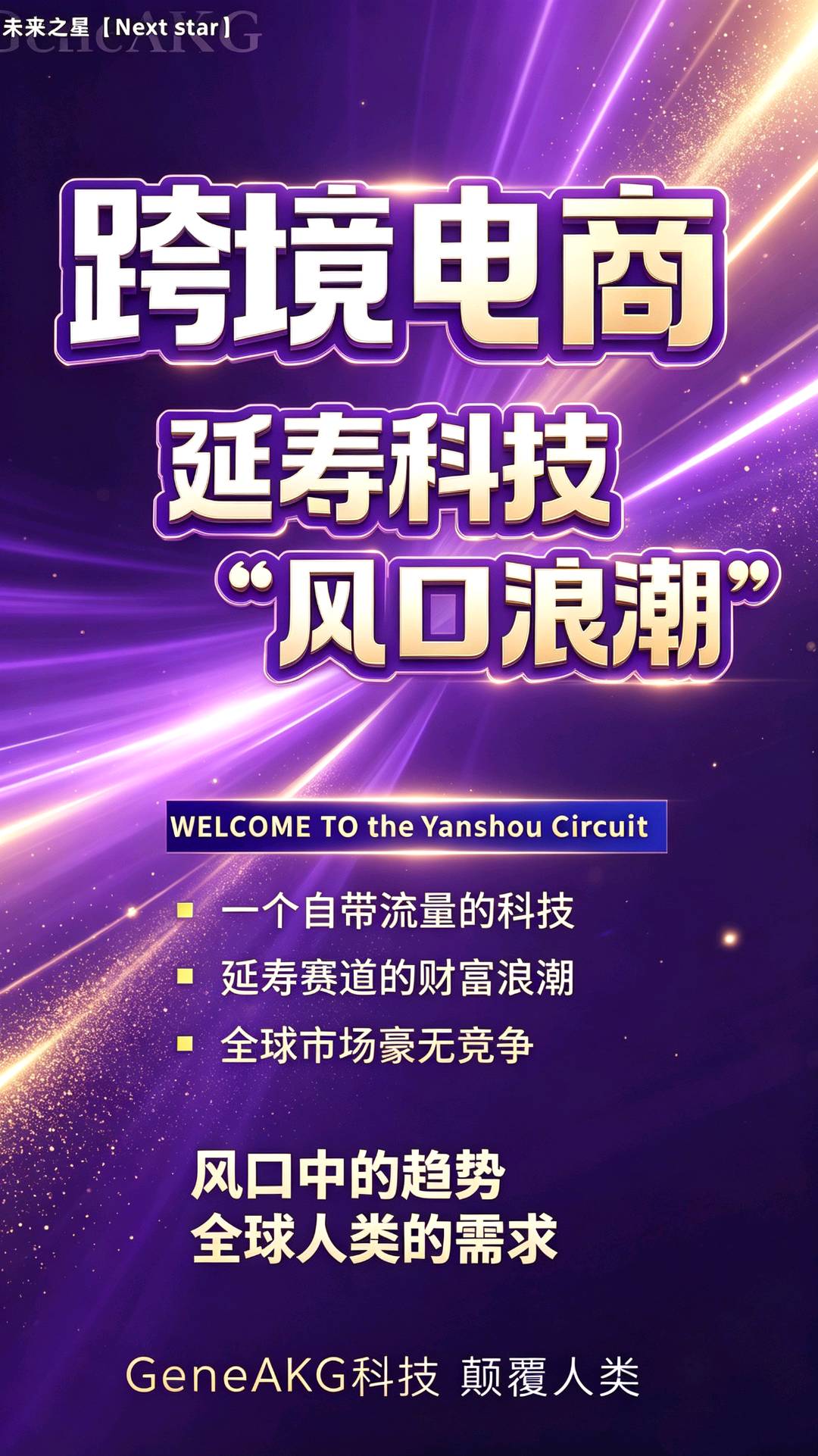 跨境电商双轨滑落机制，生物科技前沿新品，公域 ai 引流获客，对接个人，团队长