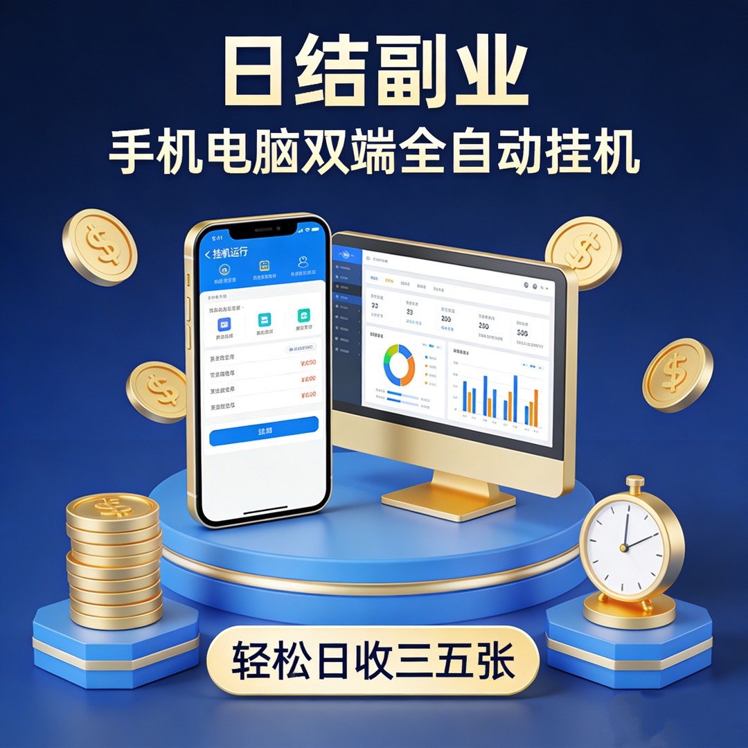 俄罗斯电商采集赚佣金，手机电脑都能做，全程自动化，支持测试，轻松解放双手，日结