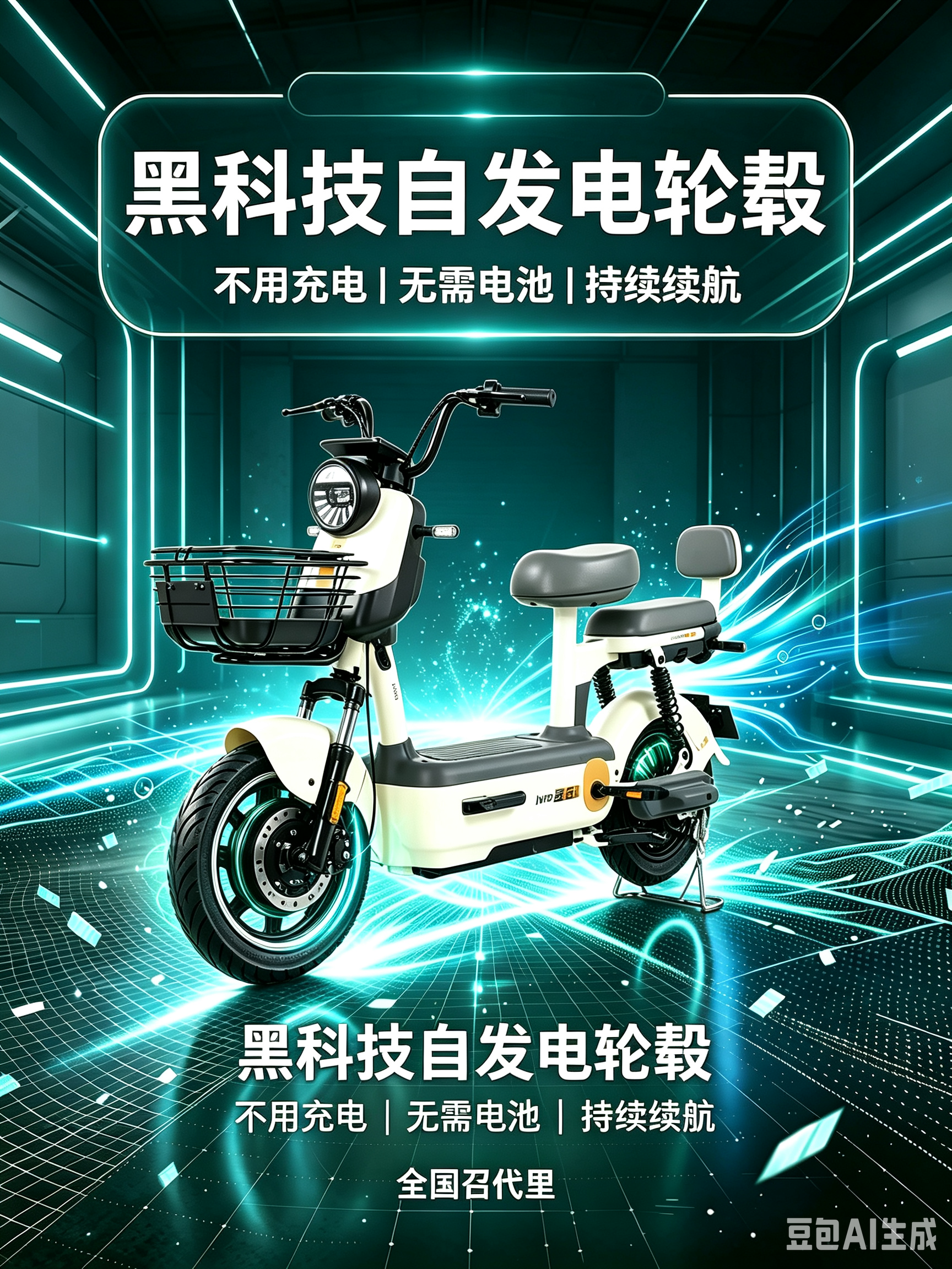 自发电轮毂，不用充电，无需电池，持久续航，诚招经销商合伙人代理