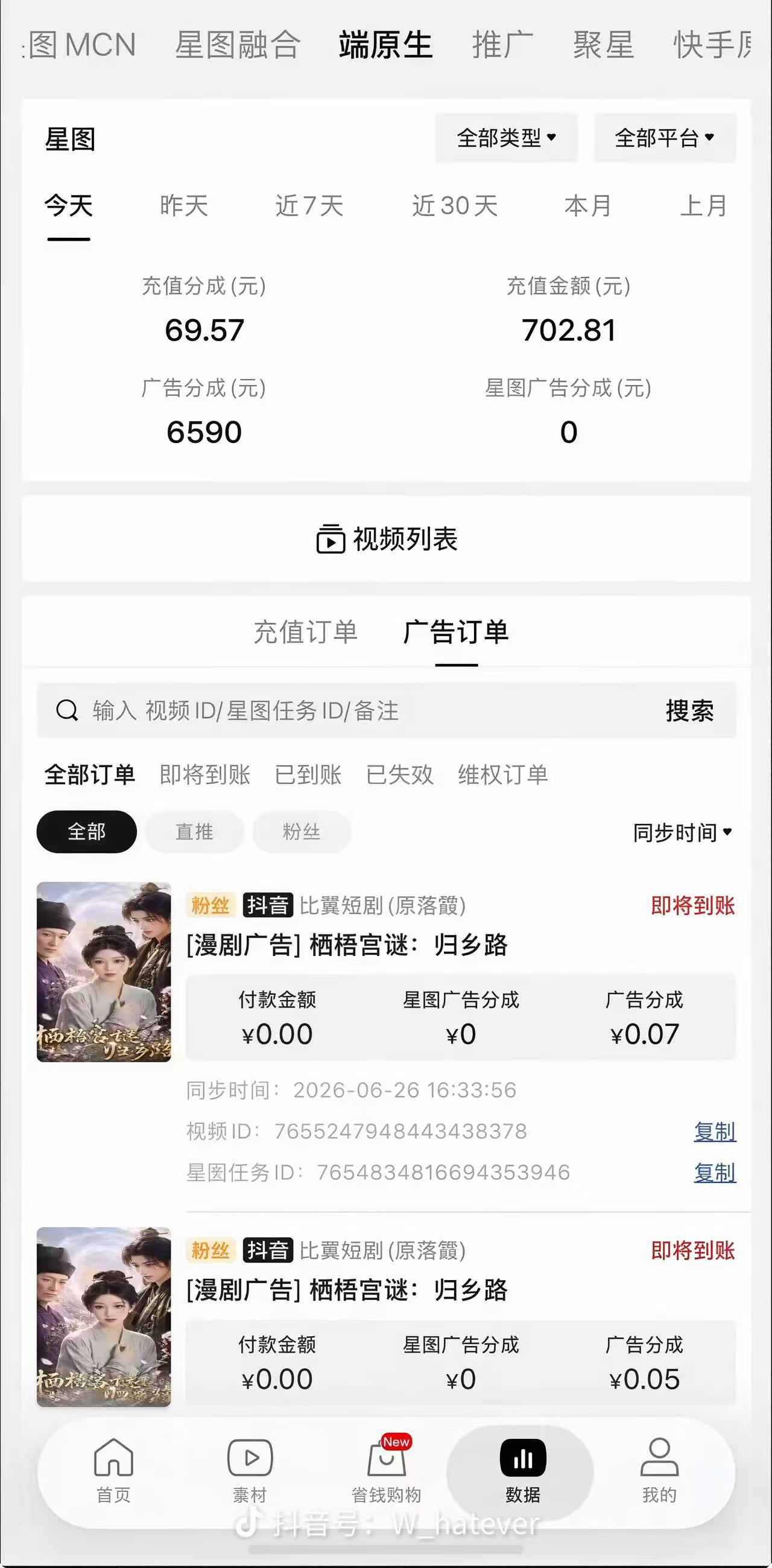 抖音ai漫剧达人推广，免费带，58%-75%收益分成