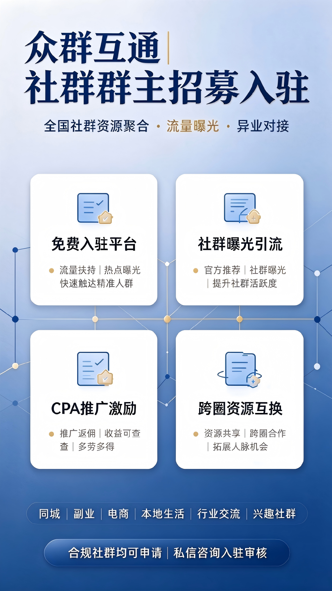 招募各行业社群群主入驻｜流量变现合作