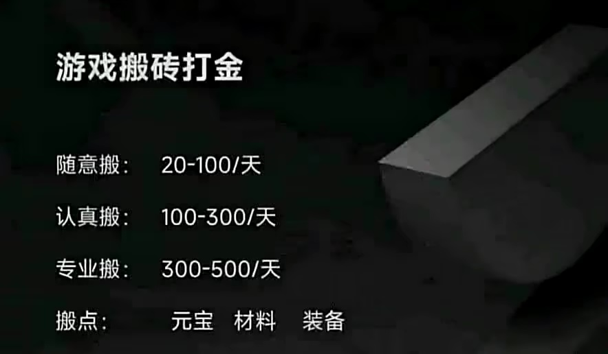 游戏搬砖