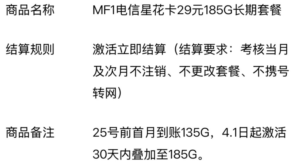 电信星花卡纯激活