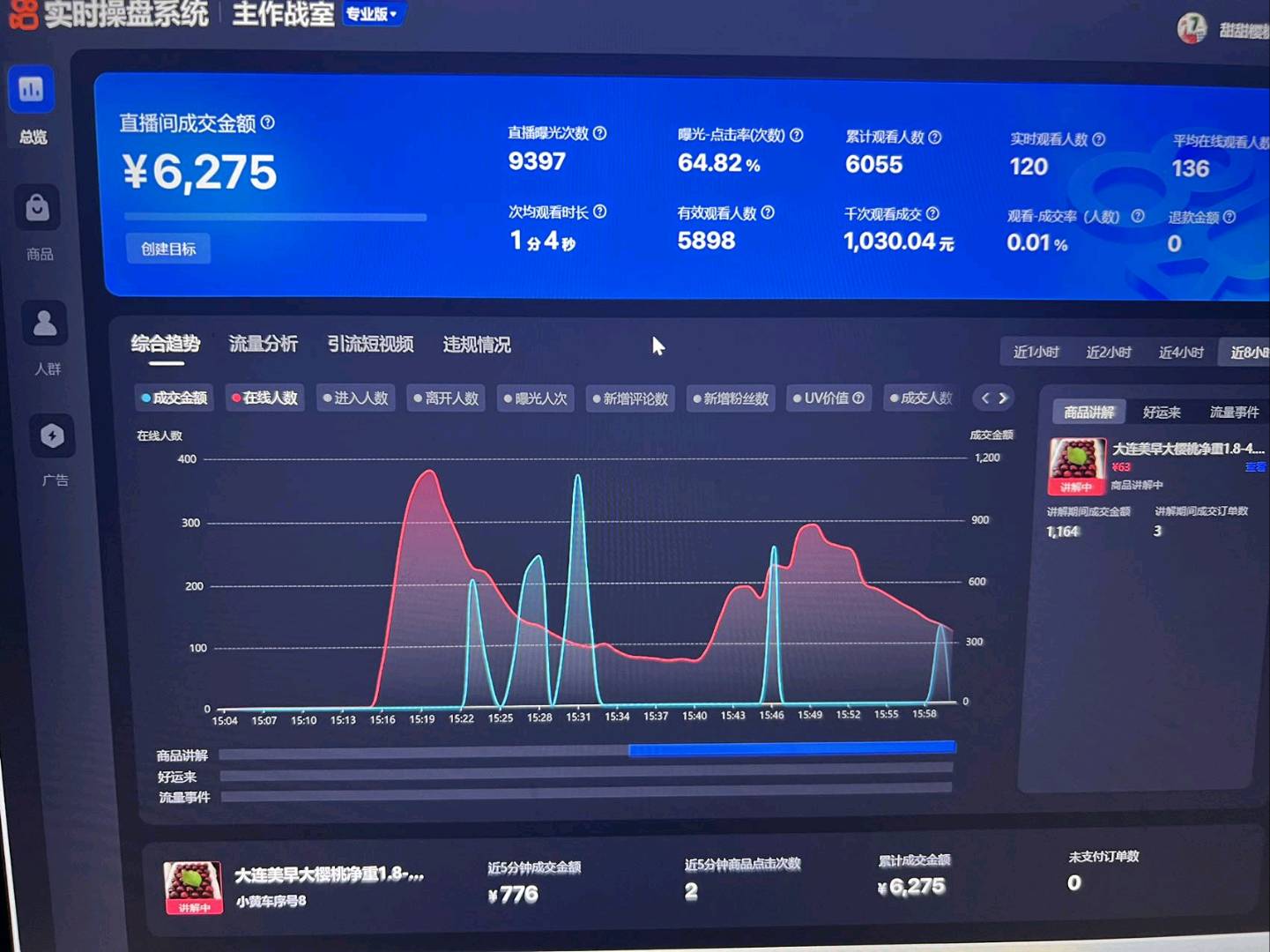 新型快手小店无人水果自动化AI直播项目